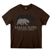 Chocolate Brown Mama Bear Sleep Disorders Awareness Heavy Core Tee - Bettercallsaul