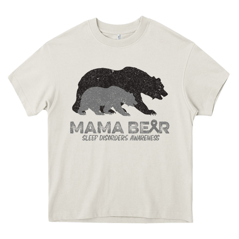 Mama Bear Sleep Disorders Awareness Heavy Core Tee by Bettercallsaul | Teevron