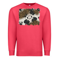 Cardinal black and white cowhide background Premium Sweatshirt - BarkalooDesign