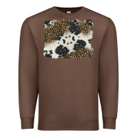 Chestnut black and white cowhide background Premium Sweatshirt - BarkalooDesign