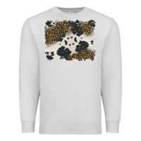 Dove Grey black and white cowhide background Premium Sweatshirt - BarkalooDesign