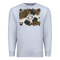 Heather Grey black and white cowhide background Premium Sweatshirt - BarkalooDesign