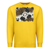 Lemon black and white cowhide background Premium Sweatshirt - BarkalooDesign