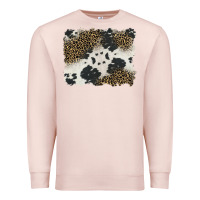 Pale Pink black and white cowhide background Premium Sweatshirt - BarkalooDesign