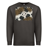 Smoke black and white cowhide background Premium Sweatshirt - BarkalooDesign