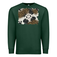 Sports Green black and white cowhide background Premium Sweatshirt - BarkalooDesign