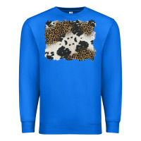 True Royal black and white cowhide background Premium Sweatshirt - BarkalooDesign