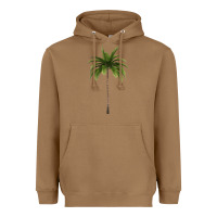 Toasted Coconut Tropical Palm Tree Heavyweight Hoodie - longCreatives