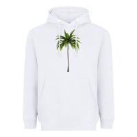 White Tropical Palm Tree Heavyweight Hoodie - longCreatives