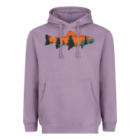 Lavender Trout Fly Fishing Nature Outdoor Fisherman Gift Heavyweight Hoodie - longCreatives