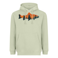 Matcha Trout Fly Fishing Nature Outdoor Fisherman Gift Heavyweight Hoodie - longCreatives