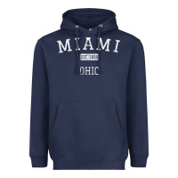 Navy Miami Ohio OH Vintage Heavyweight Hoodie - longCreatives