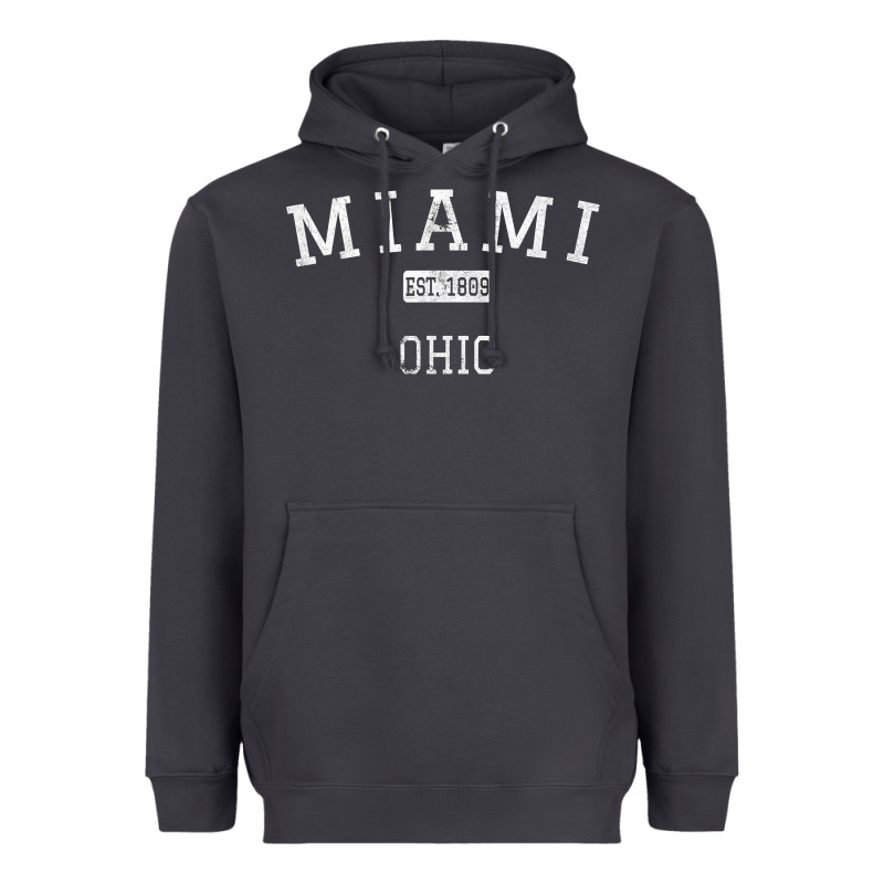 Miami Ohio Oh Vintage Heavyweight Hoodie by longCreatives | Teevron