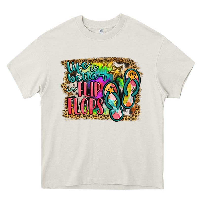 Life Is Better In Flip Flops Heavy Core Tee by JahusDesignShop | Teevron