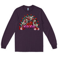 Plum Skull Xoxo rainbow Valentine's Day Long Sleeve Tee - FaDigitalArtStudio