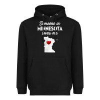 Black Someone In Minnesota Loves Me  Minnesota  MN Heavyweight Hoodie - longCreatives
