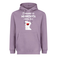 Lavender Someone In Minnesota Loves Me  Minnesota  MN Heavyweight Hoodie - longCreatives