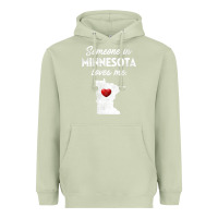 Matcha Someone In Minnesota Loves Me  Minnesota  MN Heavyweight Hoodie - longCreatives