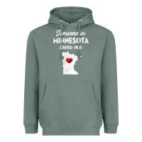 Sage Someone In Minnesota Loves Me  Minnesota  MN Heavyweight Hoodie - longCreatives