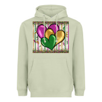 Matcha mardi gras heart Heavyweight Hoodie - BarkalooDesign