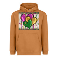 Meerkat mardi gras heart Heavyweight Hoodie - BarkalooDesign