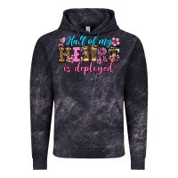 Cloud Black half of my haert is deployed olivia Vintage Hoodie - OliviaCreatesArt