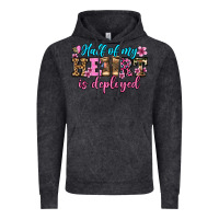 Vintage Black half of my haert is deployed olivia Vintage Hoodie - OliviaCreatesArt