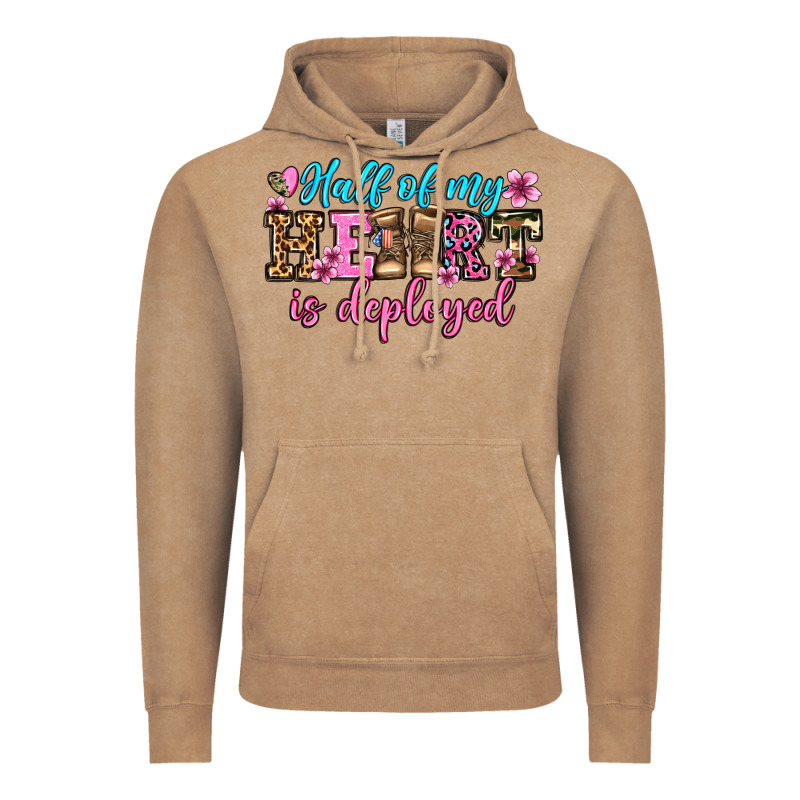 Half Of My Haert Is Deployed Olivia Vintage Hoodie by OliviaCreatesArt | Teevron