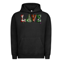 Pigment Black love christmas tree Urban Hoodie - AdoDesignShop