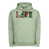 Pigment Oil Green love christmas tree Urban Hoodie - AdoDesignShop