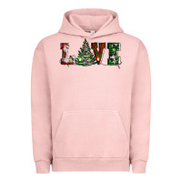 Pigment Salmon love christmas tree Urban Hoodie - AdoDesignShop