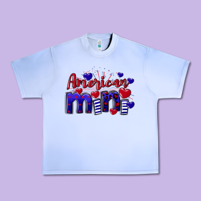 American Mini  4th Of July Urban Heavy Tee Designed By Cowgirlartshop