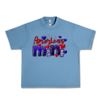 Pebble Blue American Mini  4th of July Urban Heavy Tee - CowGirlArtShop