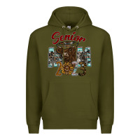 Army Green Senior Mom 2023 Premium Hoodie - CowhideDigitalArt