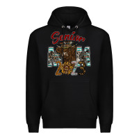 Black Senior Mom 2023 Premium Hoodie - CowhideDigitalArt