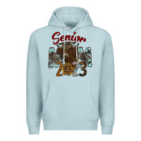 Blue Mist Senior Mom 2023 Premium Hoodie - CowhideDigitalArt