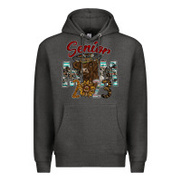Charcoal Heather Senior Mom 2023 Premium Hoodie - CowhideDigitalArt