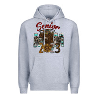 Heather Grey Senior Mom 2023 Premium Hoodie - CowhideDigitalArt