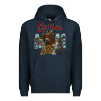 Navy Senior Mom 2023 Premium Hoodie - CowhideDigitalArt
