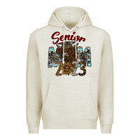 Oatmeal Heather Senior Mom 2023 Premium Hoodie - CowhideDigitalArt