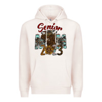 Pale Pink Senior Mom 2023 Premium Hoodie - CowhideDigitalArt