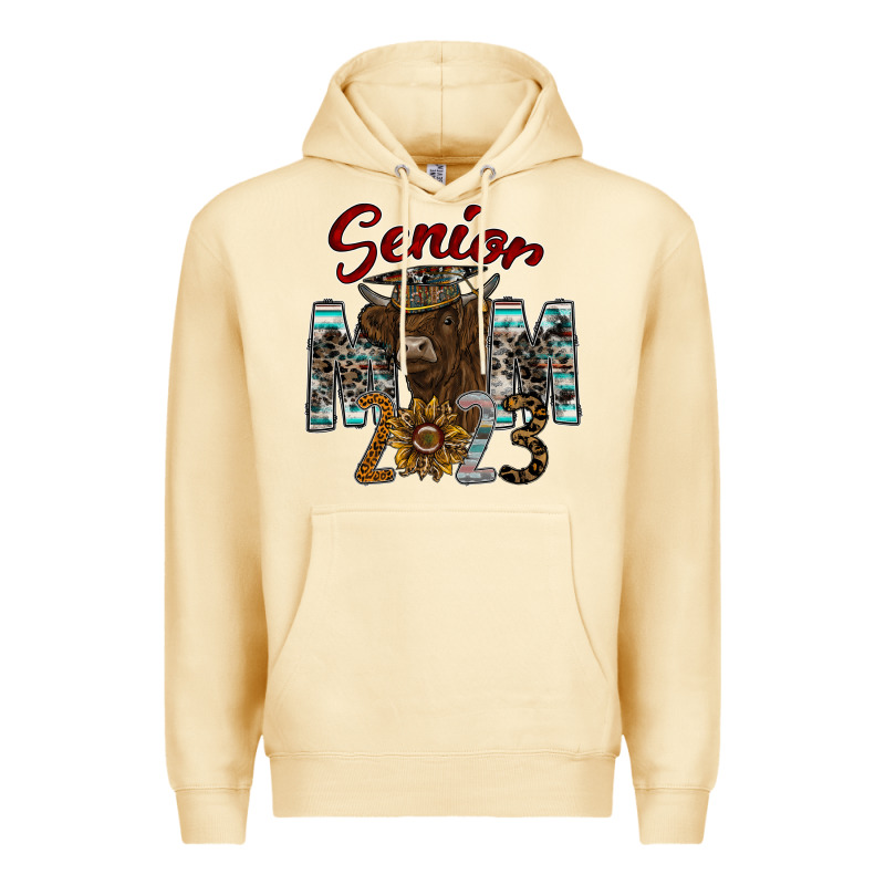 Senior Mom 2023 Premium Hoodie by CowhideDigitalArt | Teevron
