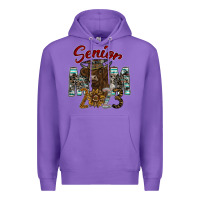 Purple Senior Mom 2023 Premium Hoodie - CowhideDigitalArt