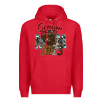 Red Senior Mom 2023 Premium Hoodie - CowhideDigitalArt