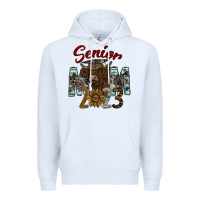 White Senior Mom 2023 Premium Hoodie - CowhideDigitalArt