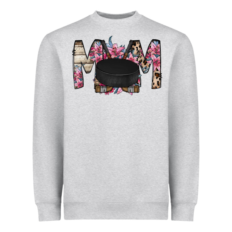 Mom Hockey Flower Heavyweight Sweatshirt by RacoonDesign | Teevron