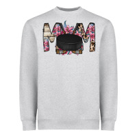 Heather Grey mom hockey flower Heavyweight Sweatshirt - RacoonDesign