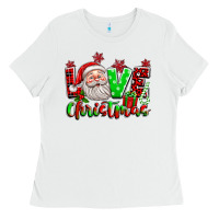 White love christmas santa Ladies Tee - texasbilliewilder