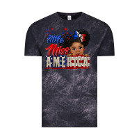 Cloud Black little miss america black girl peekaboo Vintage Tee - CowGirlArtShop