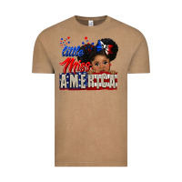 Little Miss America Black Girl Peekaboo Vintage Tee | Teevron